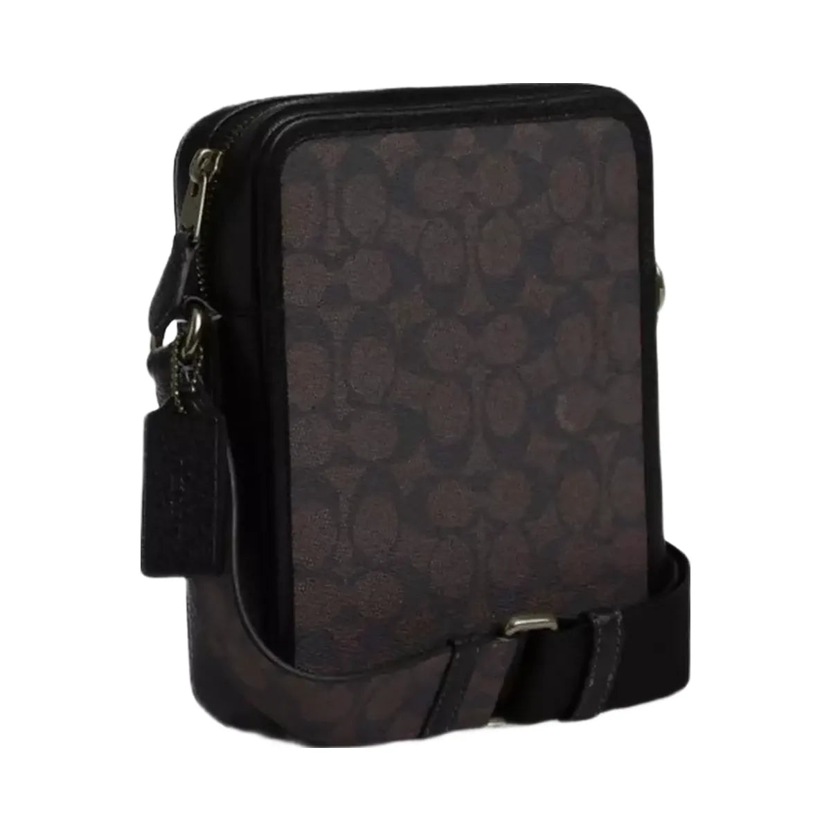 Coach Sullivan Crossbody Bag In Signature Canvas in Gunmetal Walnut Black