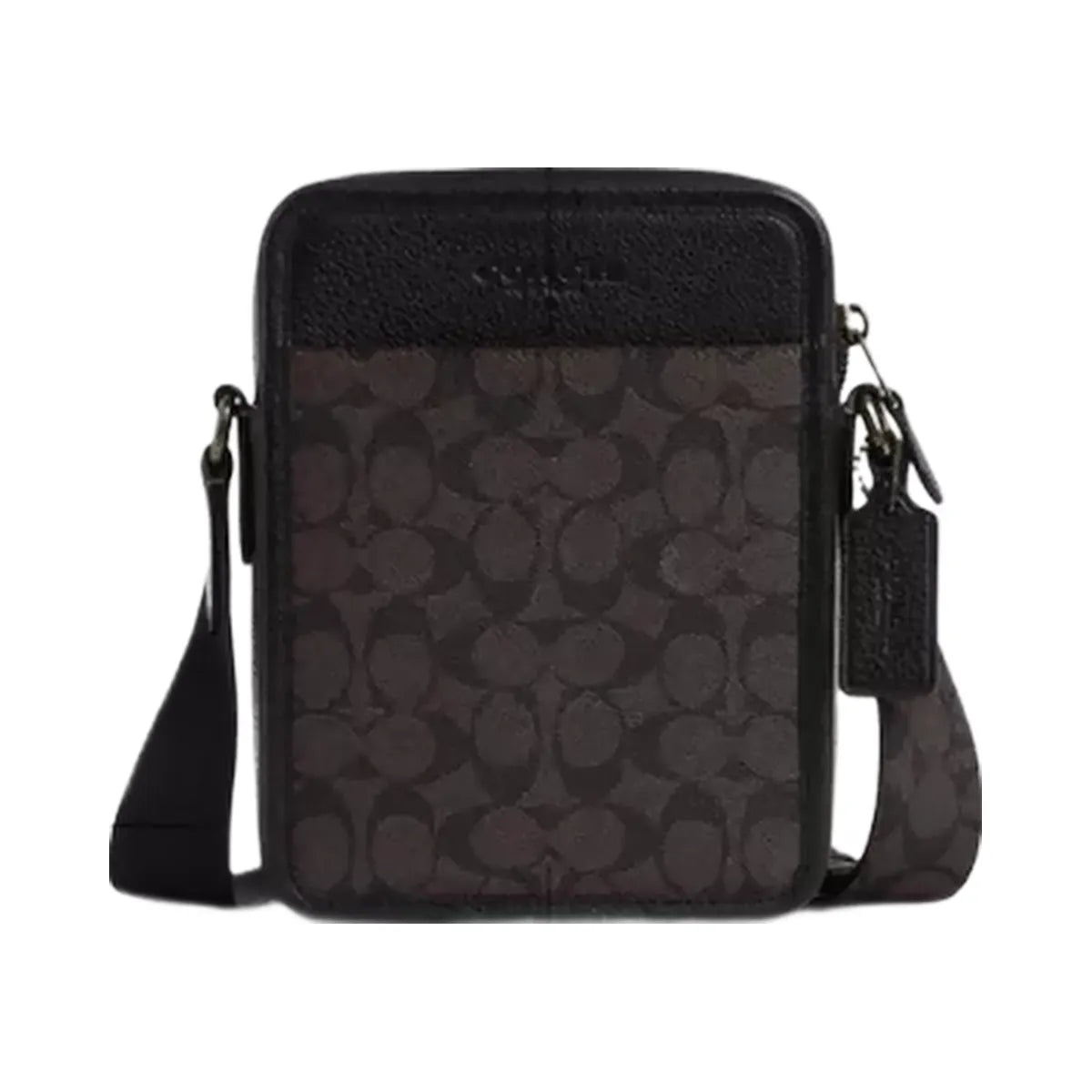 Coach Sullivan Crossbody Bag In Signature Canvas in Gunmetal Walnut Black