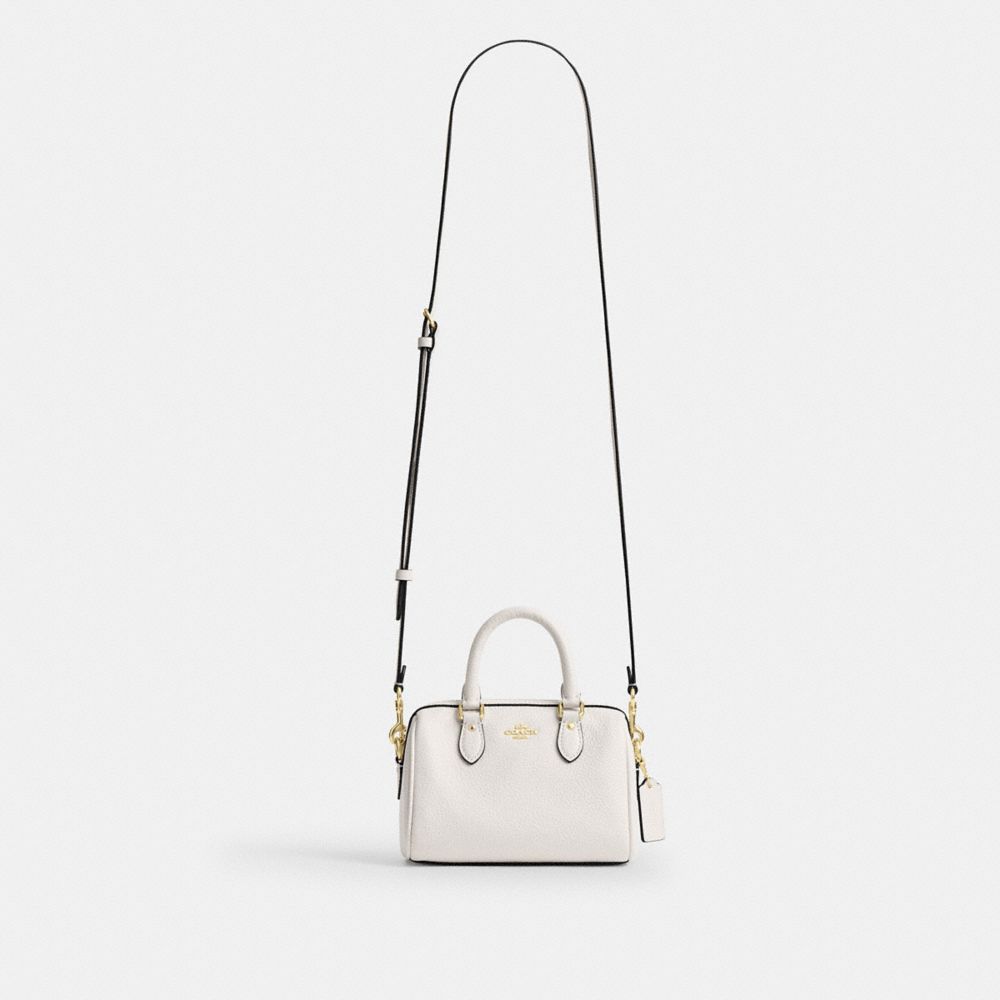 Coach Mini Rowan Crossbody Bag Gold Chalk