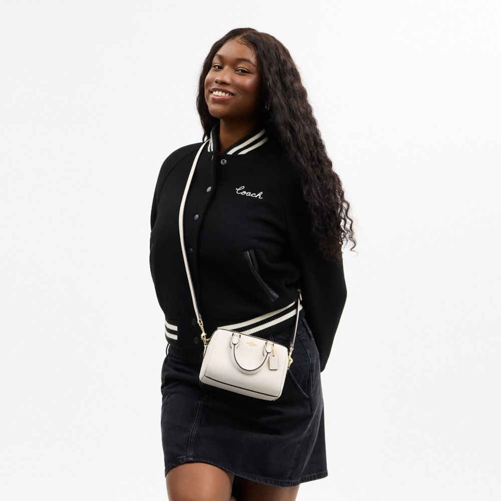 Coach Mini Rowan Crossbody Bag Gold Chalk