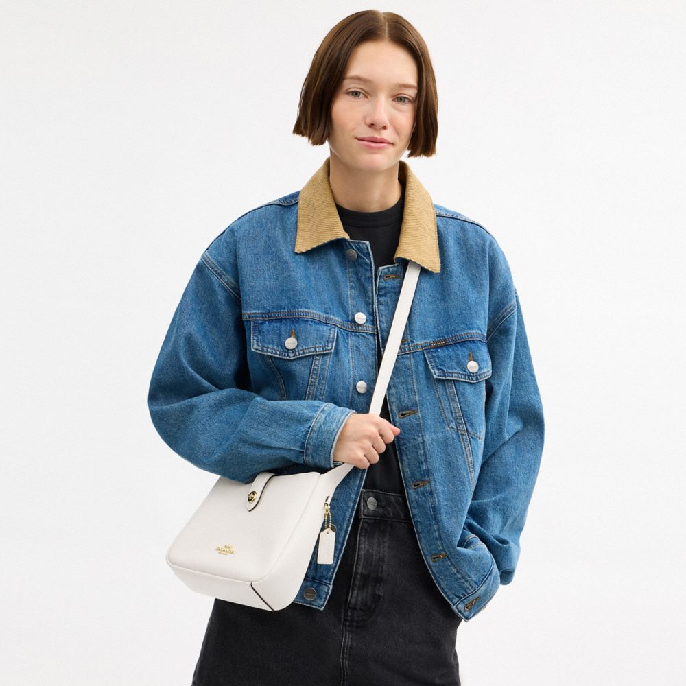 Coach Hadley Mini Crossbody Bag Gold Chalk