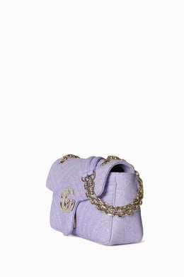 Medium GG Marmont Shoulder Bag in Chevron Denim