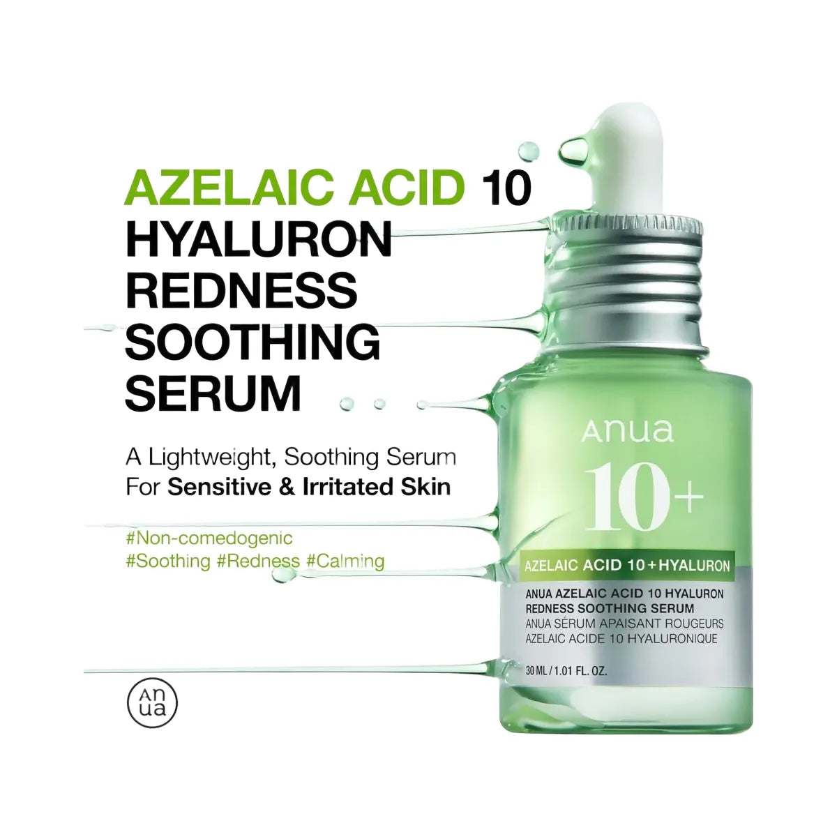 ANUA Azelaic Acid 10 Hyaluron Redness Soothing Serum
