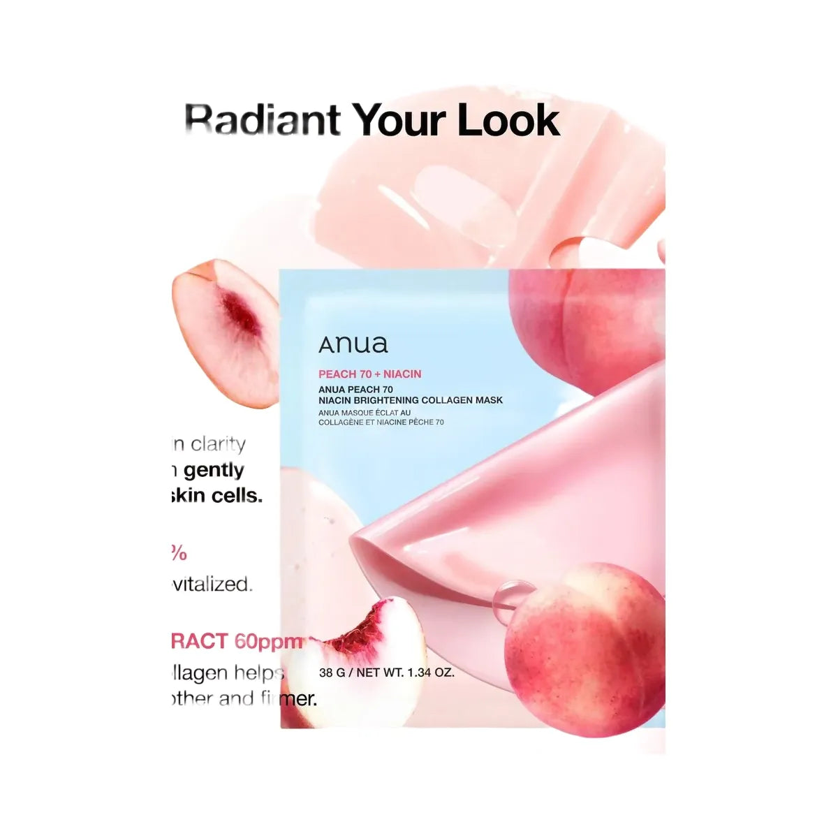 ANUA Peach 70 Niacin Brightening Collagen Mask