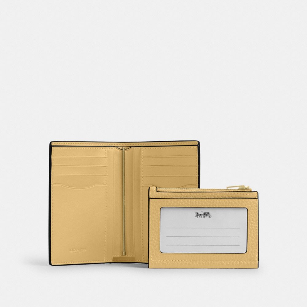 Coach 2 In 1 Wallet Gold Soft Yellow