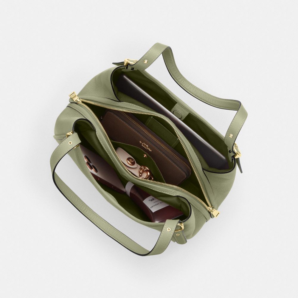 Coach Erin Shoulder Bag Gold Pistachio