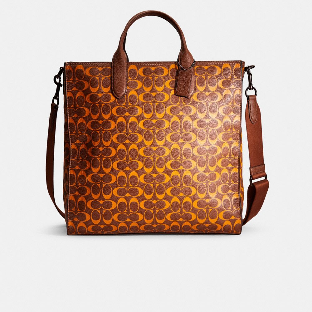 Restored Gotham Tall Tote In Signature Leather