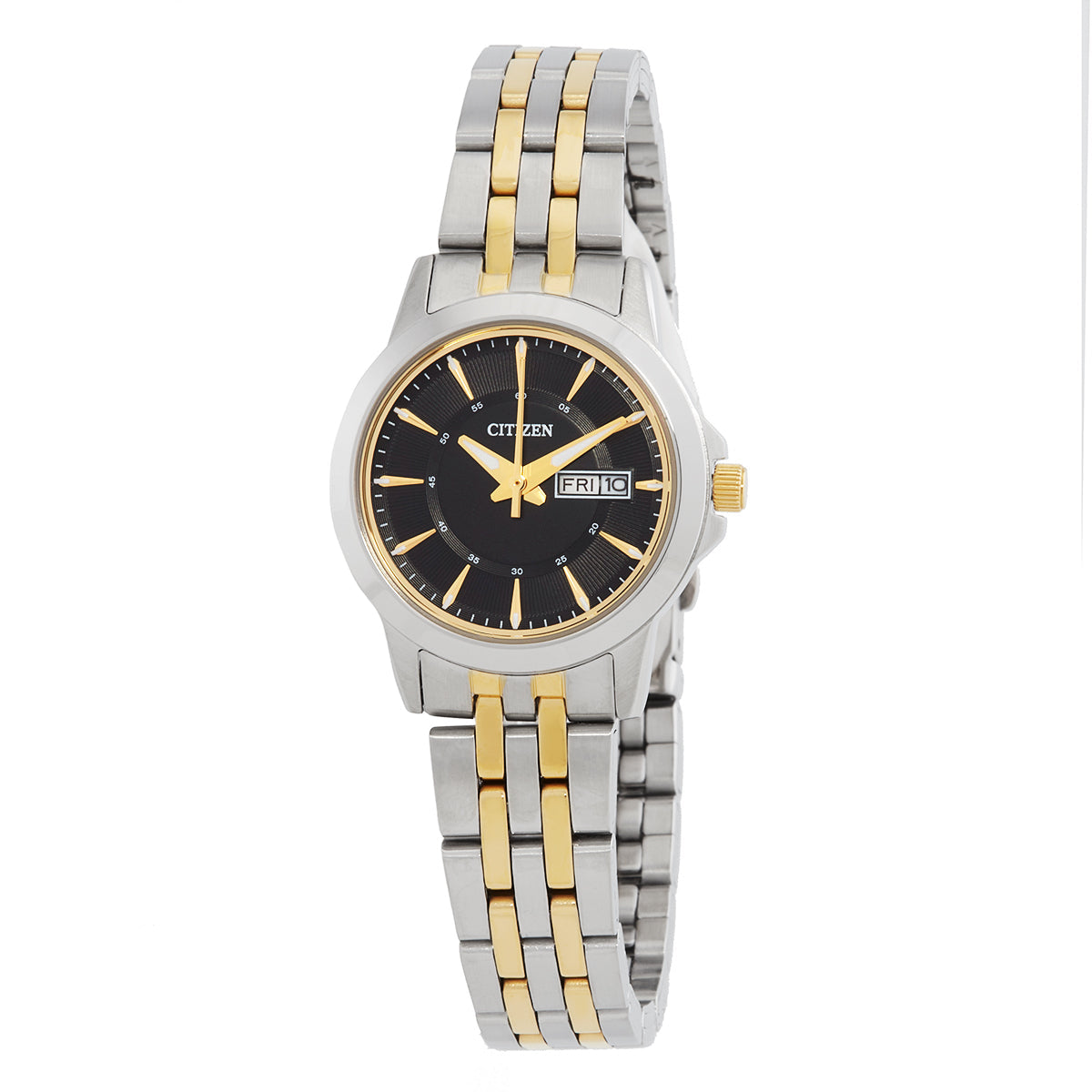 Citizen Quartz Black Dial Two-Tone Women's Watch
