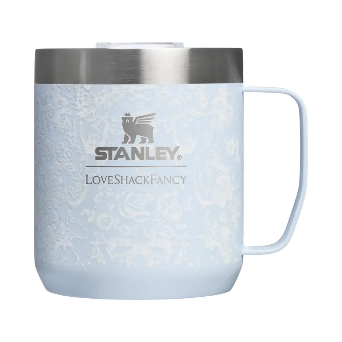Stanley 1913 X Loveshackfancy Holiday Everyday Camp Mug Set Toscana Toile Alpine Blue 12 OZ