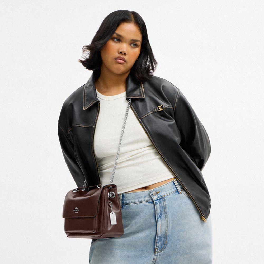 Coach Elodie Crossbody Bag Silver Maple