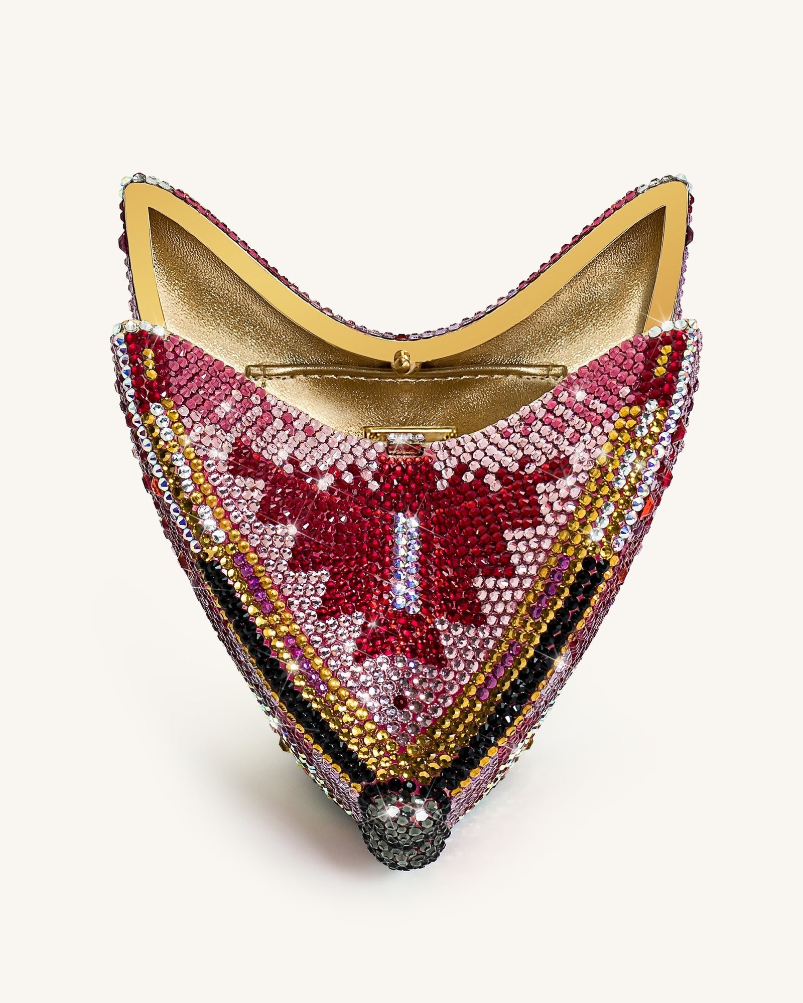 Paisley Crystal Butterfly Clutch - Multicolor