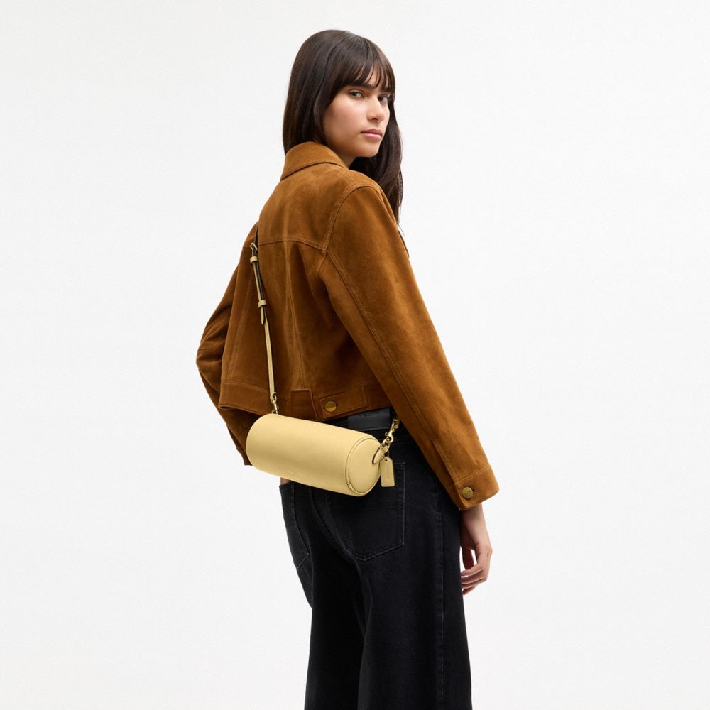Coach Barrel Bag Brass Vanilla