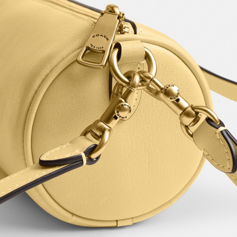 Coach Barrel Bag Brass Vanilla