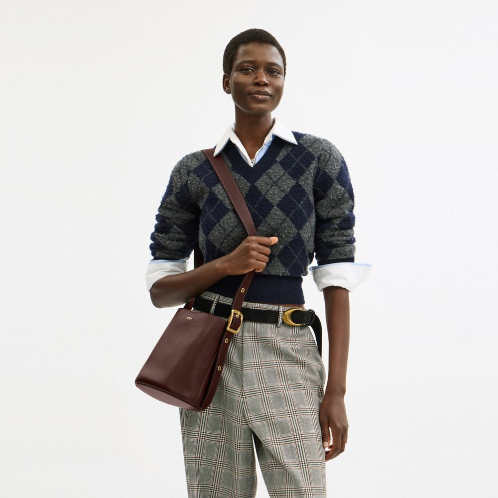 Coach Bleecker Bucket Bag 21 Brass Maple