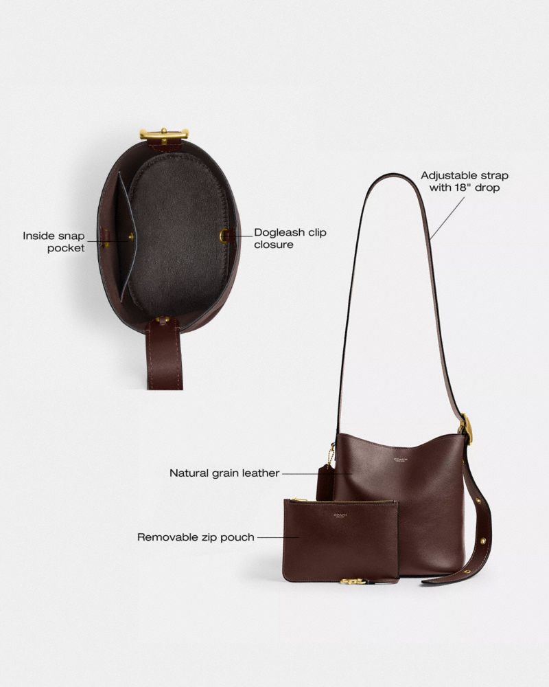 Coach Bleecker Bucket Bag 21 Brass Maple