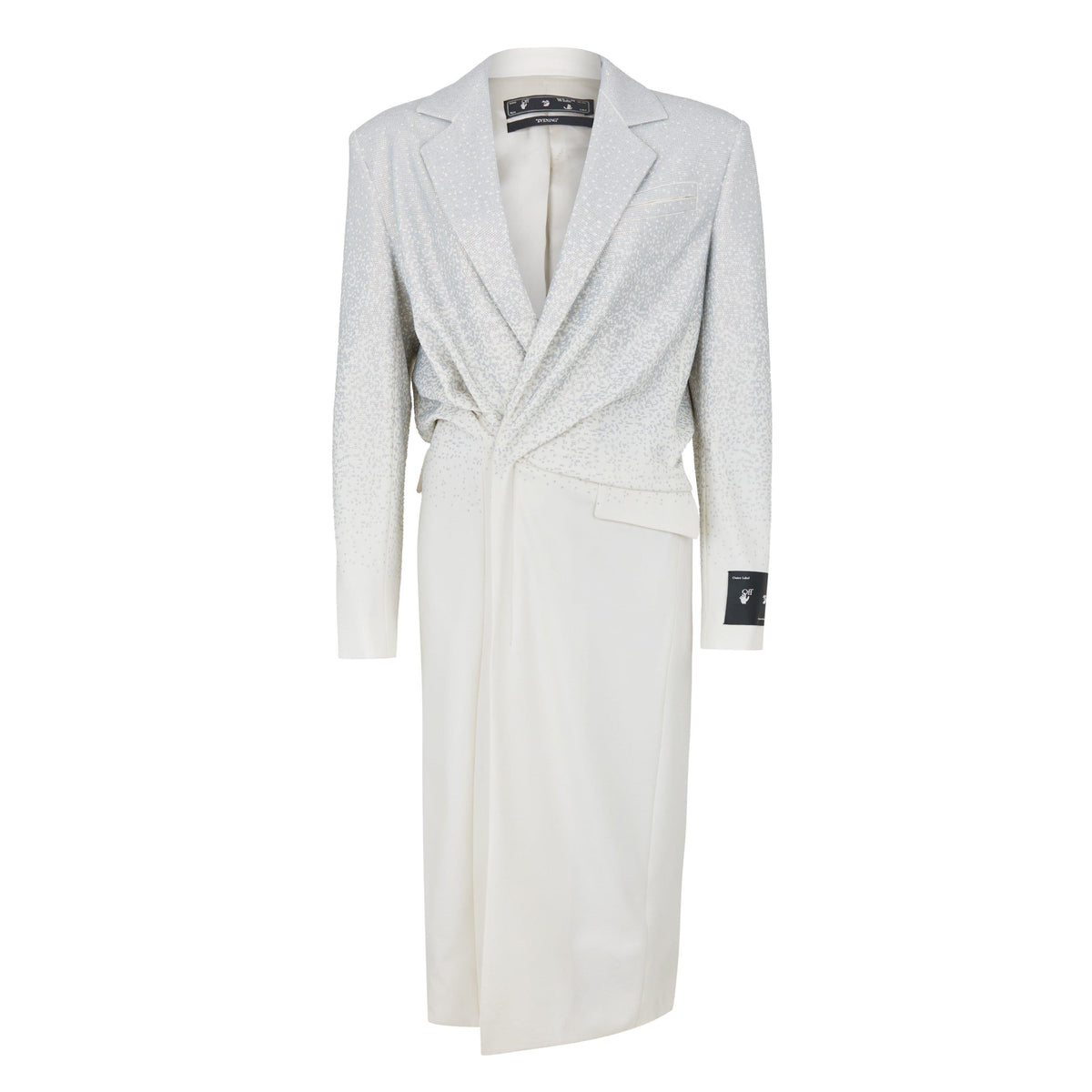 - Padded Shoulder A Line Dress