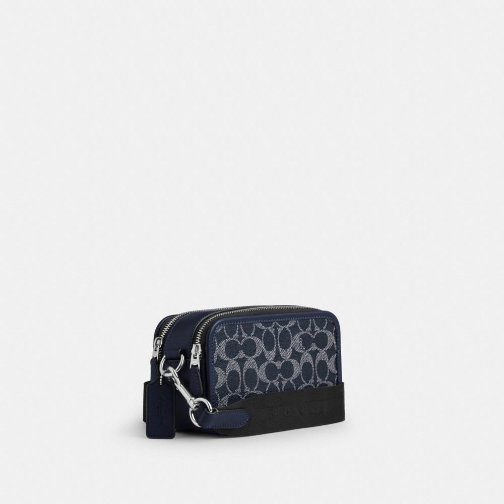 Coach Wyatt Crossbody Bag In Signature Canvas Silver Denim Chalk