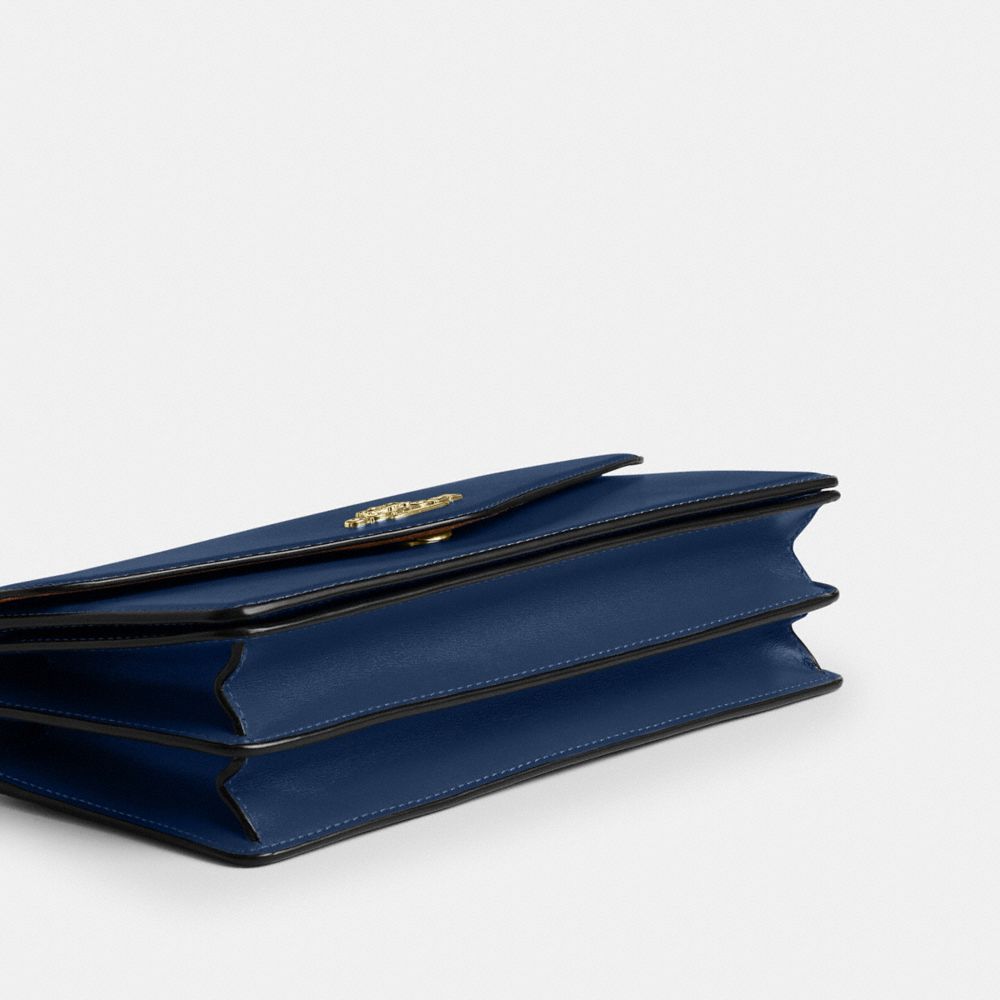 Coach Klare Envelope Crossbody Bag Gold Deep Blue