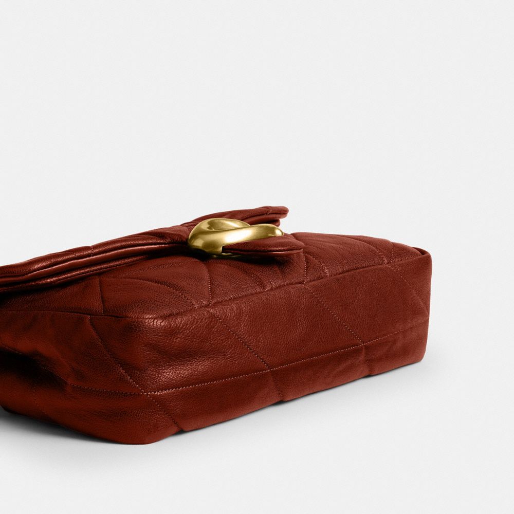 Coach Tabby Shoulder Bag 26 With Quilting Brass Pecan