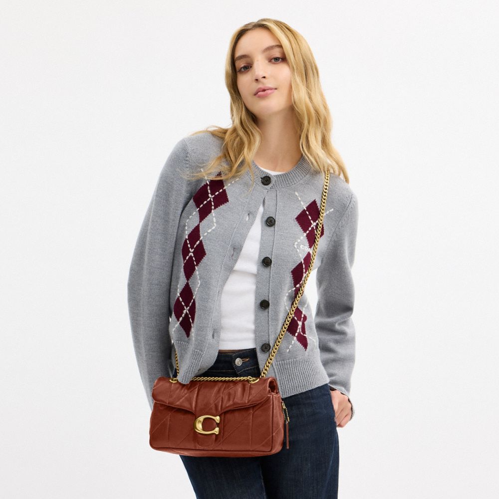 Coach Tabby Shoulder Bag 26 With Quilting Brass Pecan
