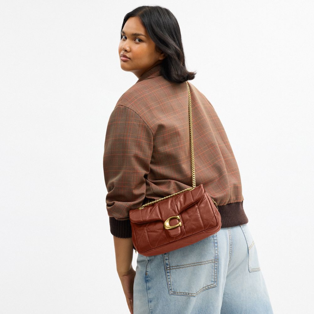 Coach Tabby Shoulder Bag 26 With Quilting Brass Pecan