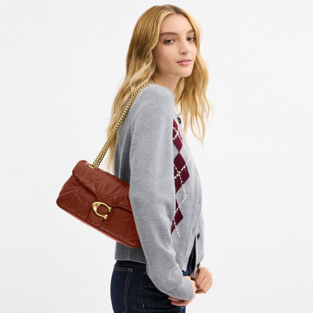 Coach Tabby Shoulder Bag 26 With Quilting Brass Pecan