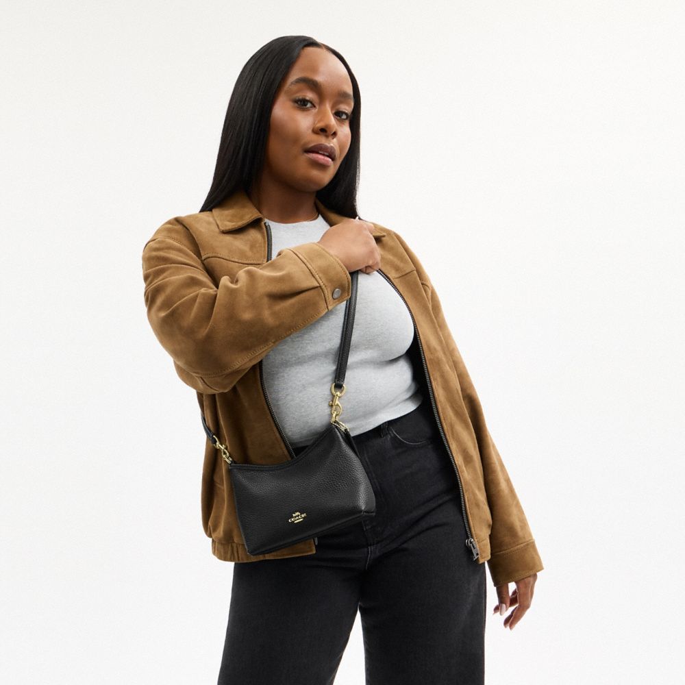 Coach Laurel Small Shoulder Bag Gold Black