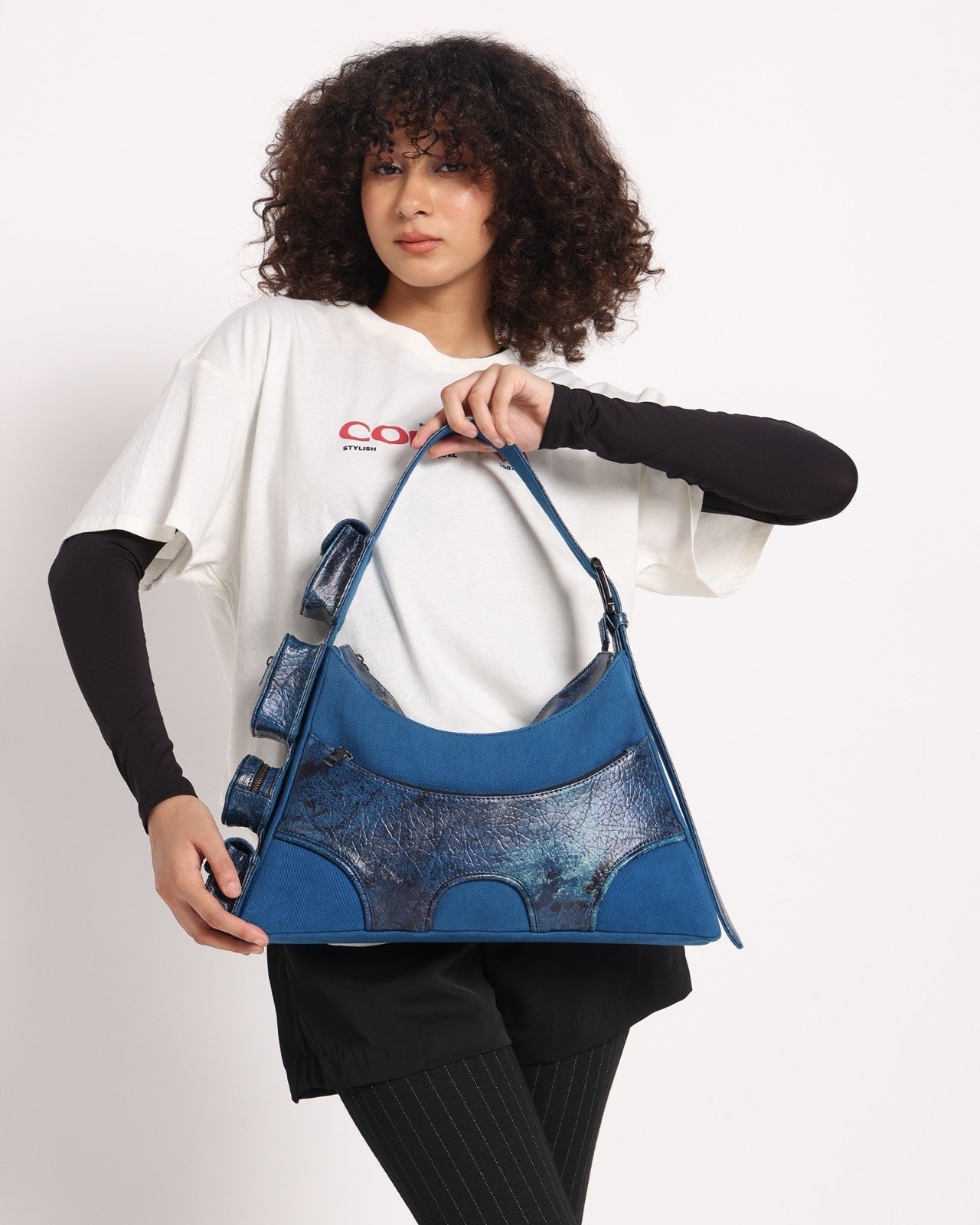 Muddled Cargo Bag - 4 Pocket Cracked Indigo