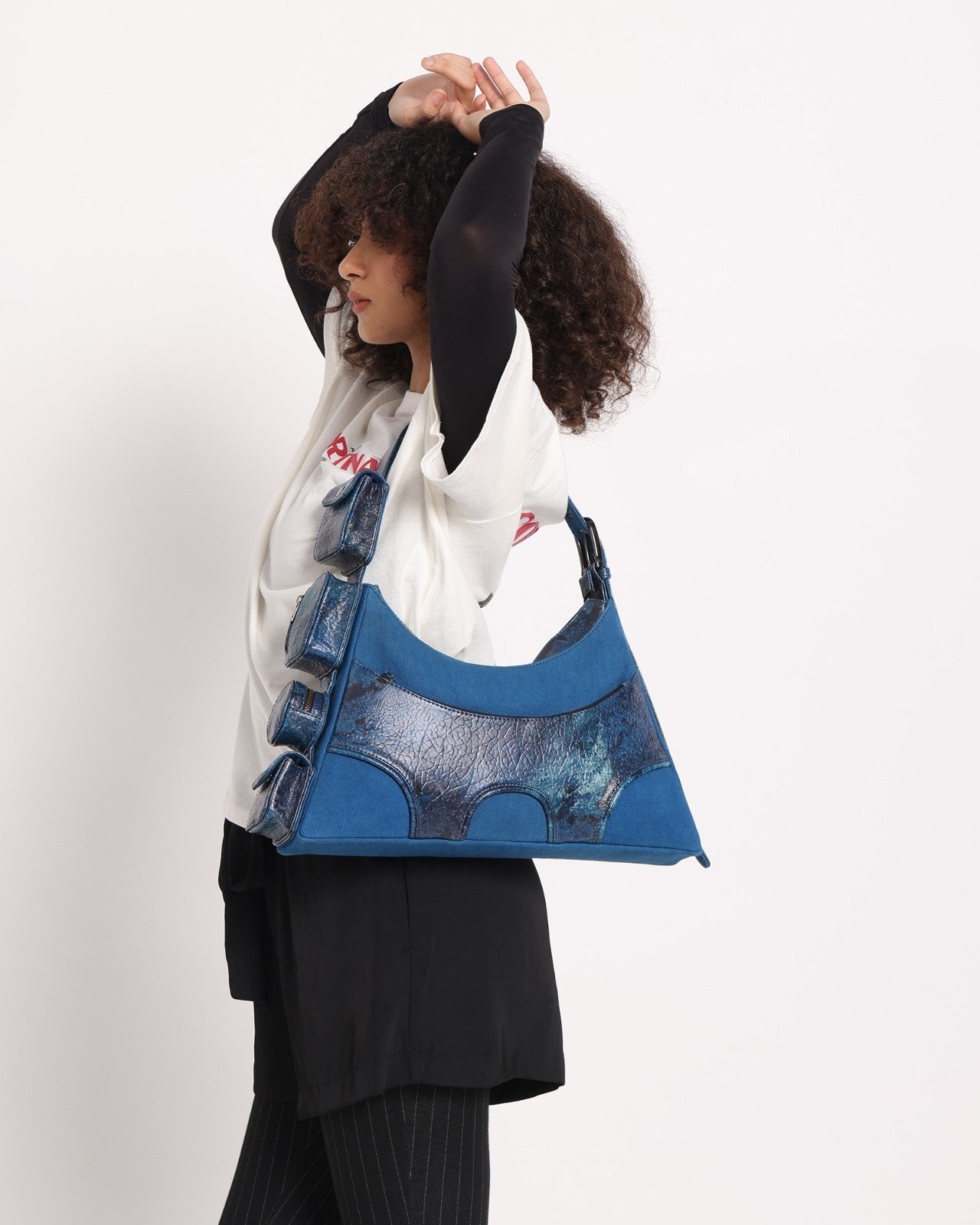 Muddled Cargo Bag - 4 Pocket Cracked Indigo
