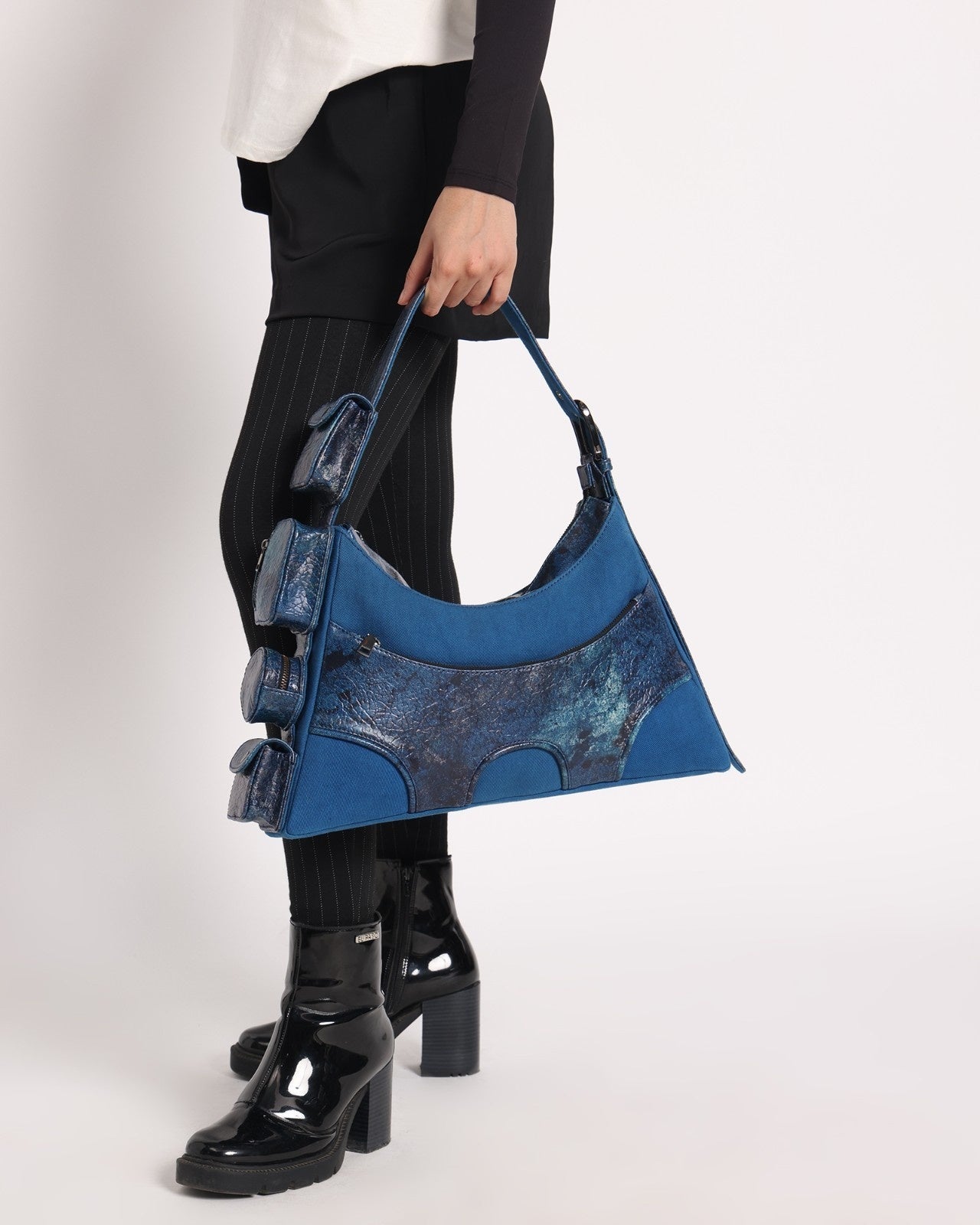 Muddled Cargo Bag - 4 Pocket Cracked Indigo