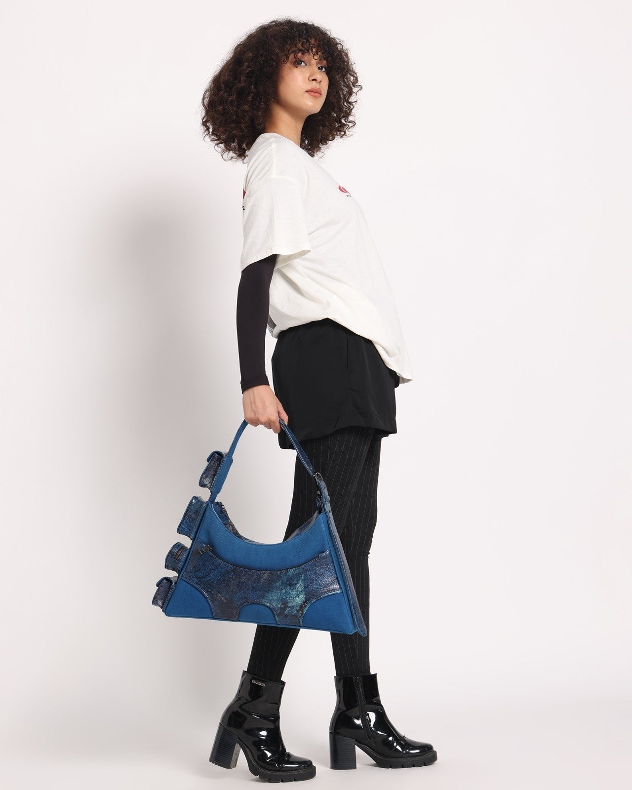 Muddled Cargo Bag - 4 Pocket Cracked Indigo