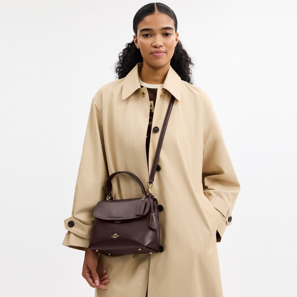Coach Emory Top Handle Bag Gold Espresso