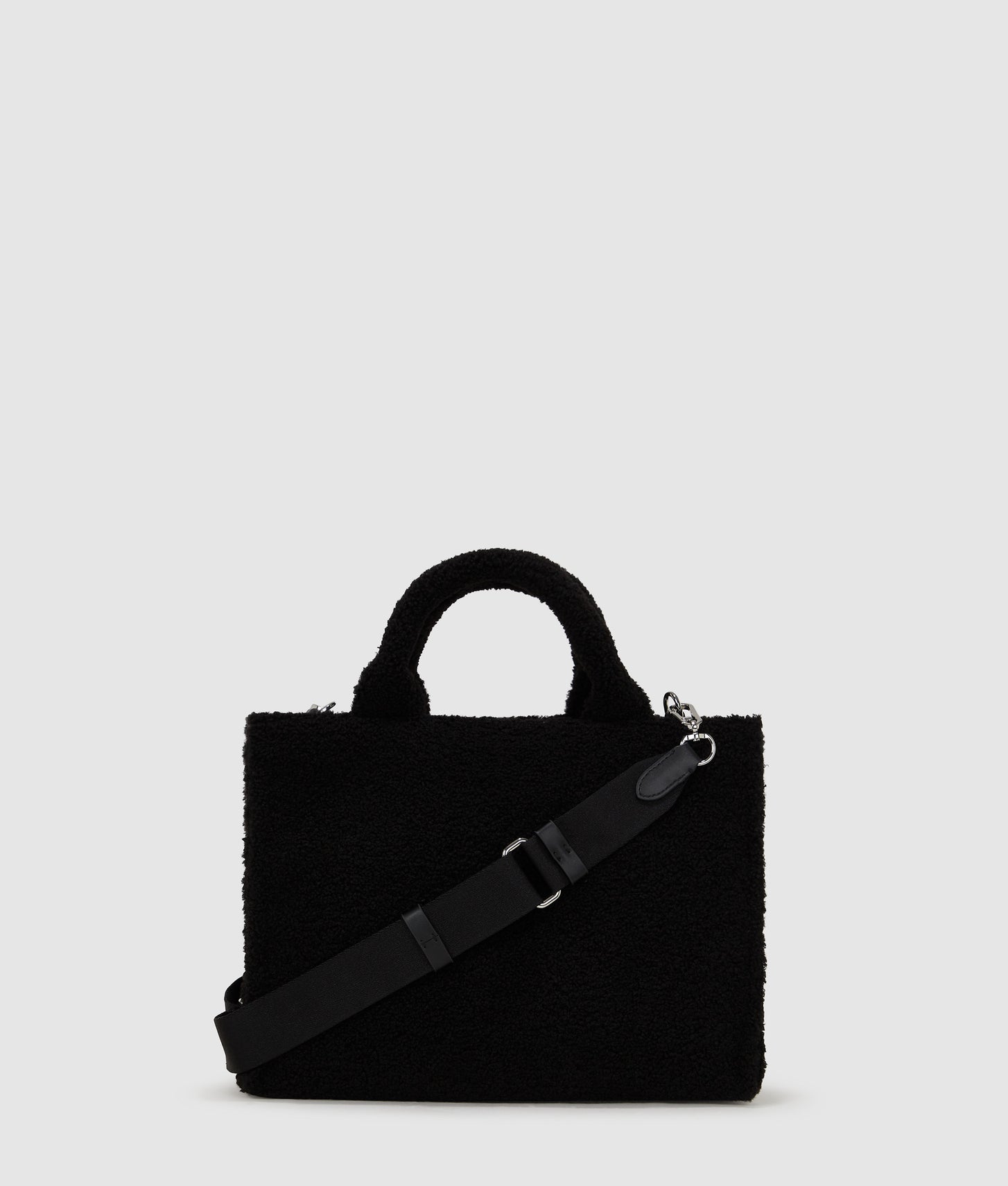 KarlLagerfeld Rue St-Guillaume Faux-Shearling Tote Bag Black