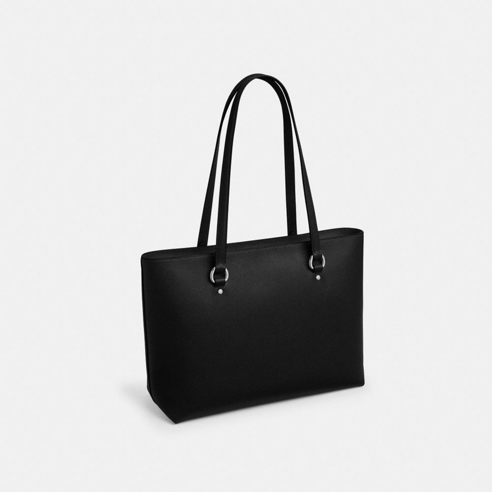 Coach Station Tote Bag Silver Black