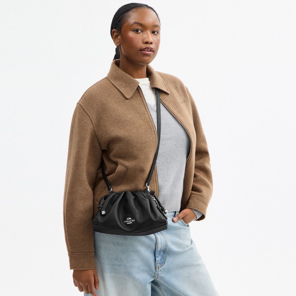 Coach Faye Shoulder Bag Silver Black