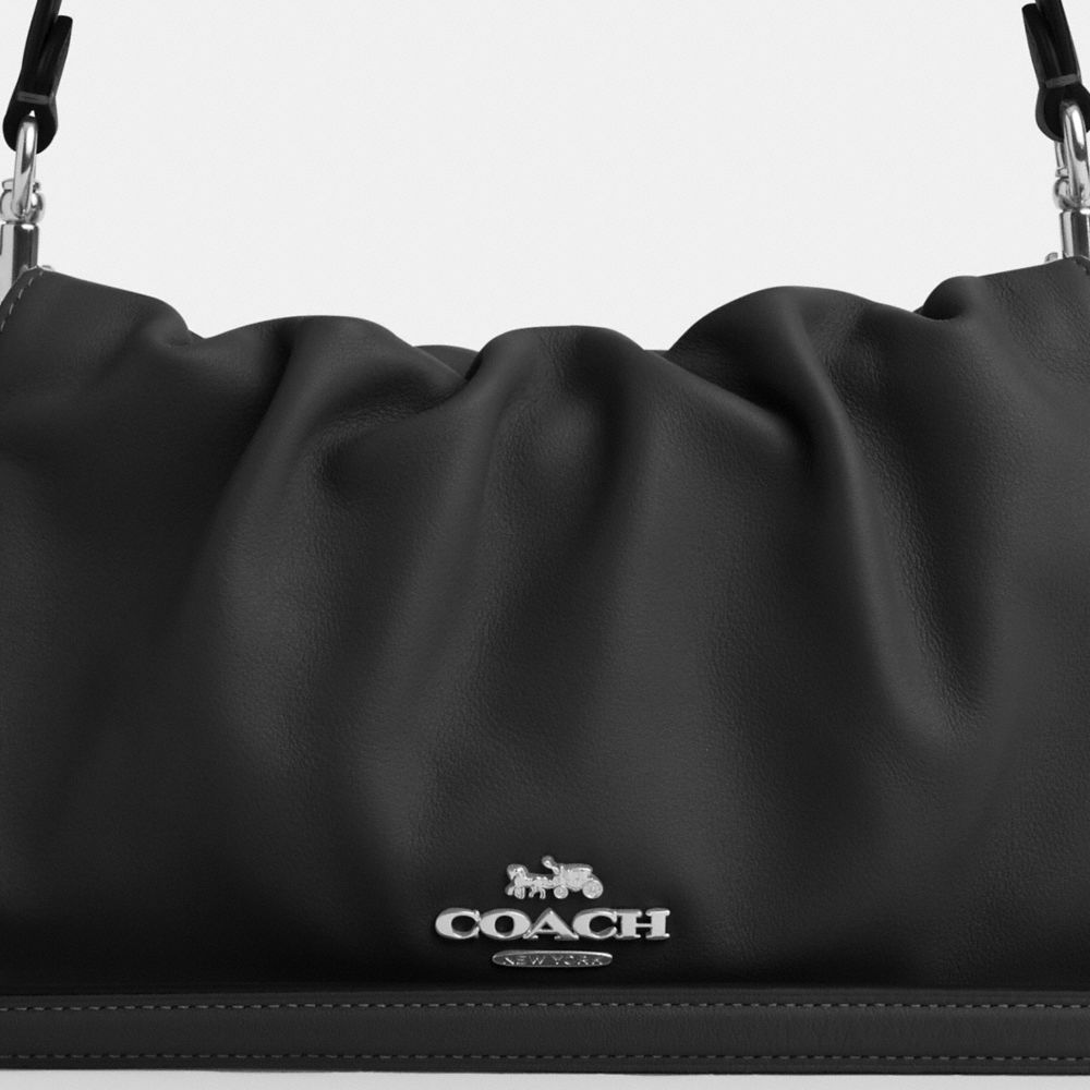 Coach Faye Shoulder Bag Silver Black