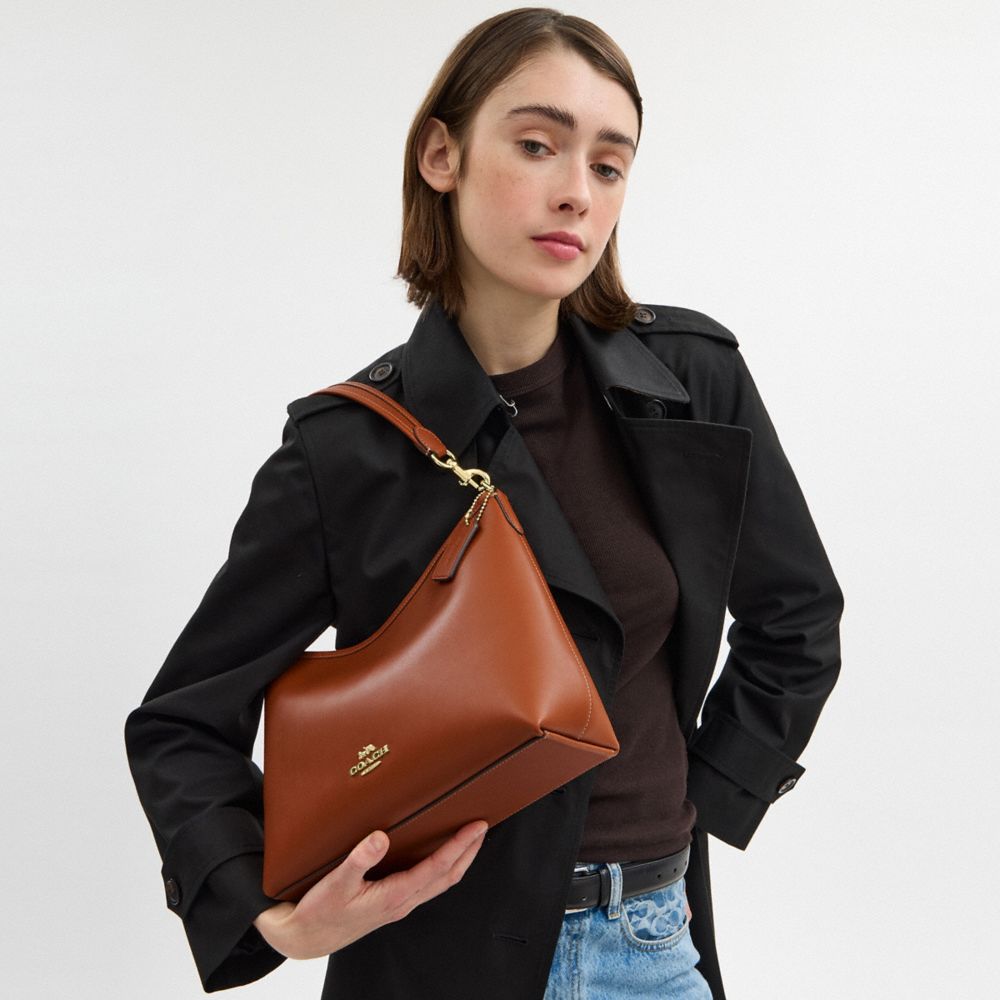 Coach Laurel Shoulder Bag Gold Tan