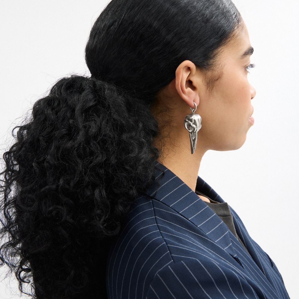 Bird Skull Single Earring