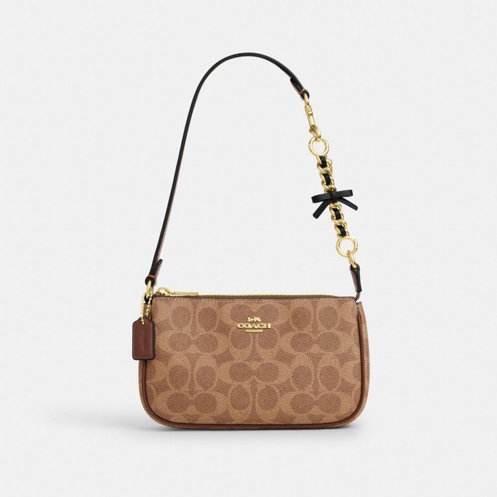 Coach Bow Strap Extender Gold Gold Black