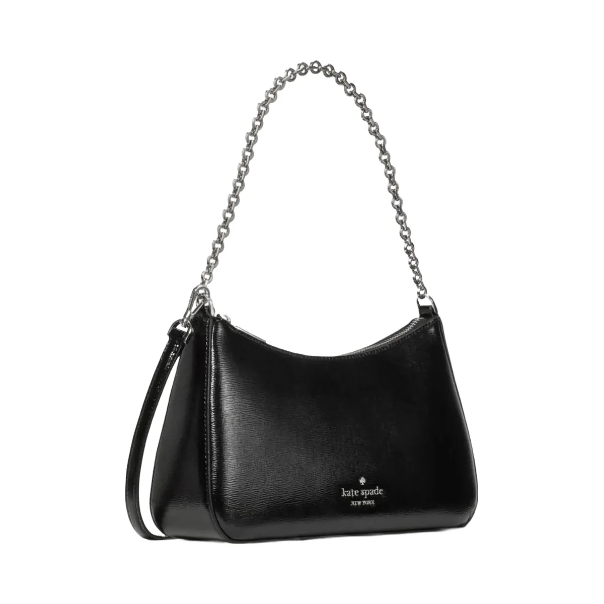Kate Spade Margot Textured Patent Leather Convertible Crossbody Black