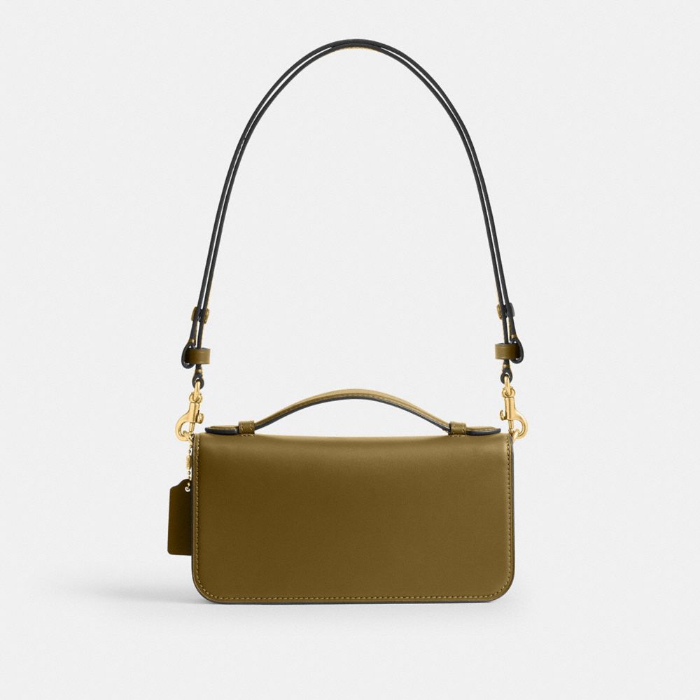 Coach Elora Top Handle Crossbody Bag Brass Muted Olive
