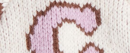 Fair Isle Print Knit Beanie