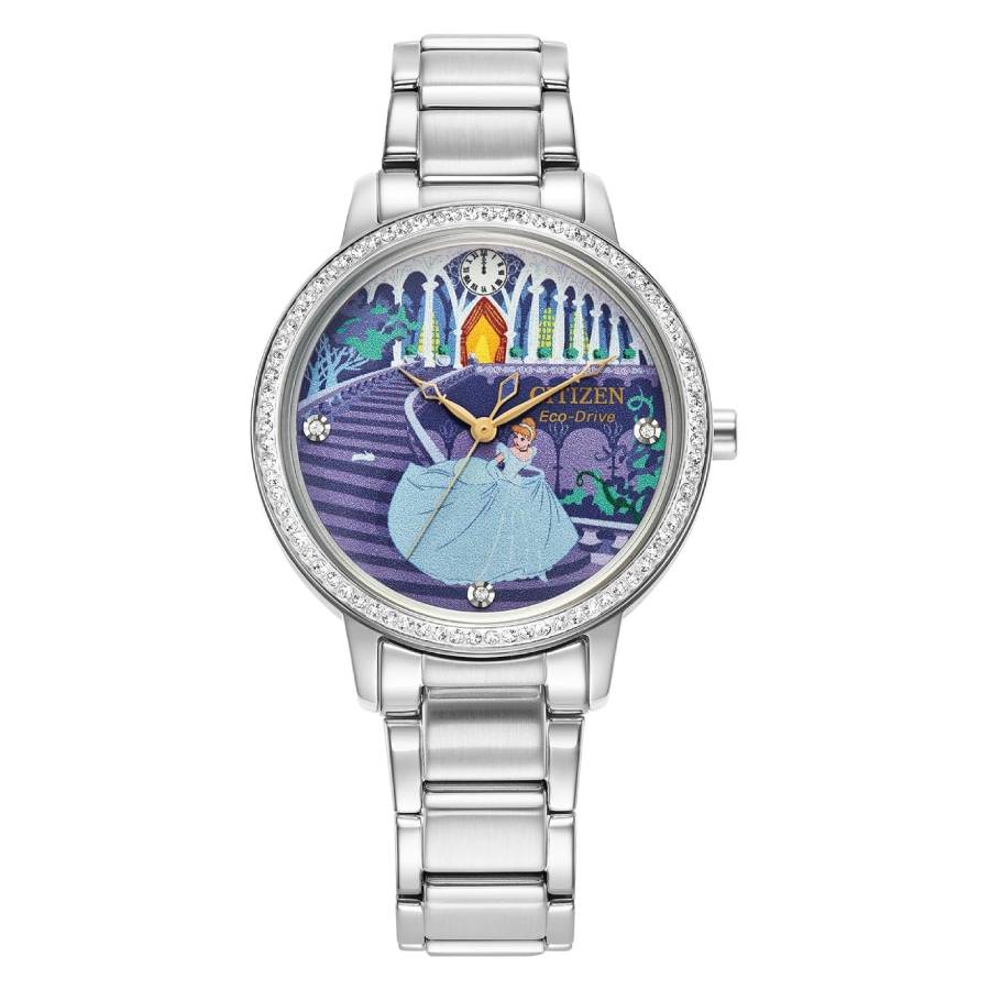 Citizen Cinderella Blue Dial Women's Watch And Pin Gift Set