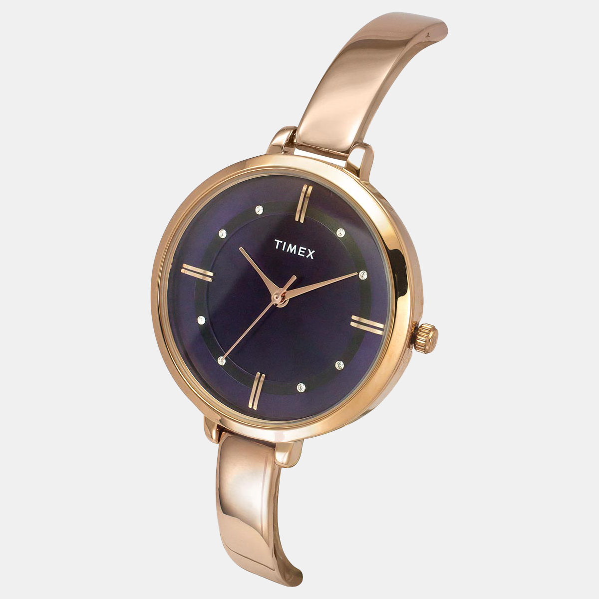 Timex Women Quartz Purple Dial Analog Brass Watch Twel12824-Ex