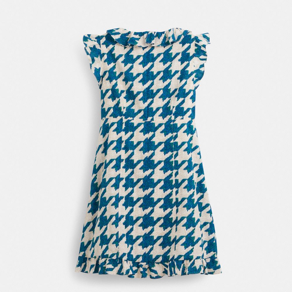 Restored Printed Mid-Length Ruffle Dress
