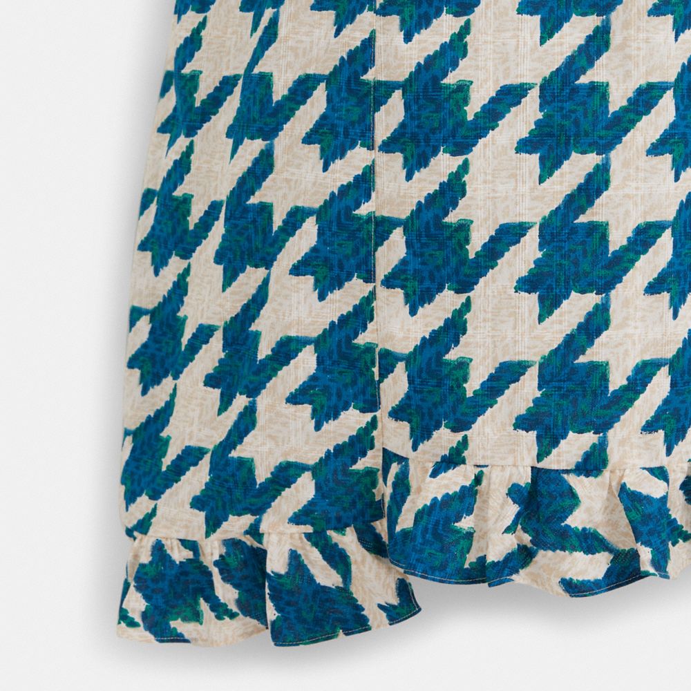Restored Printed Mid-Length Ruffle Dress