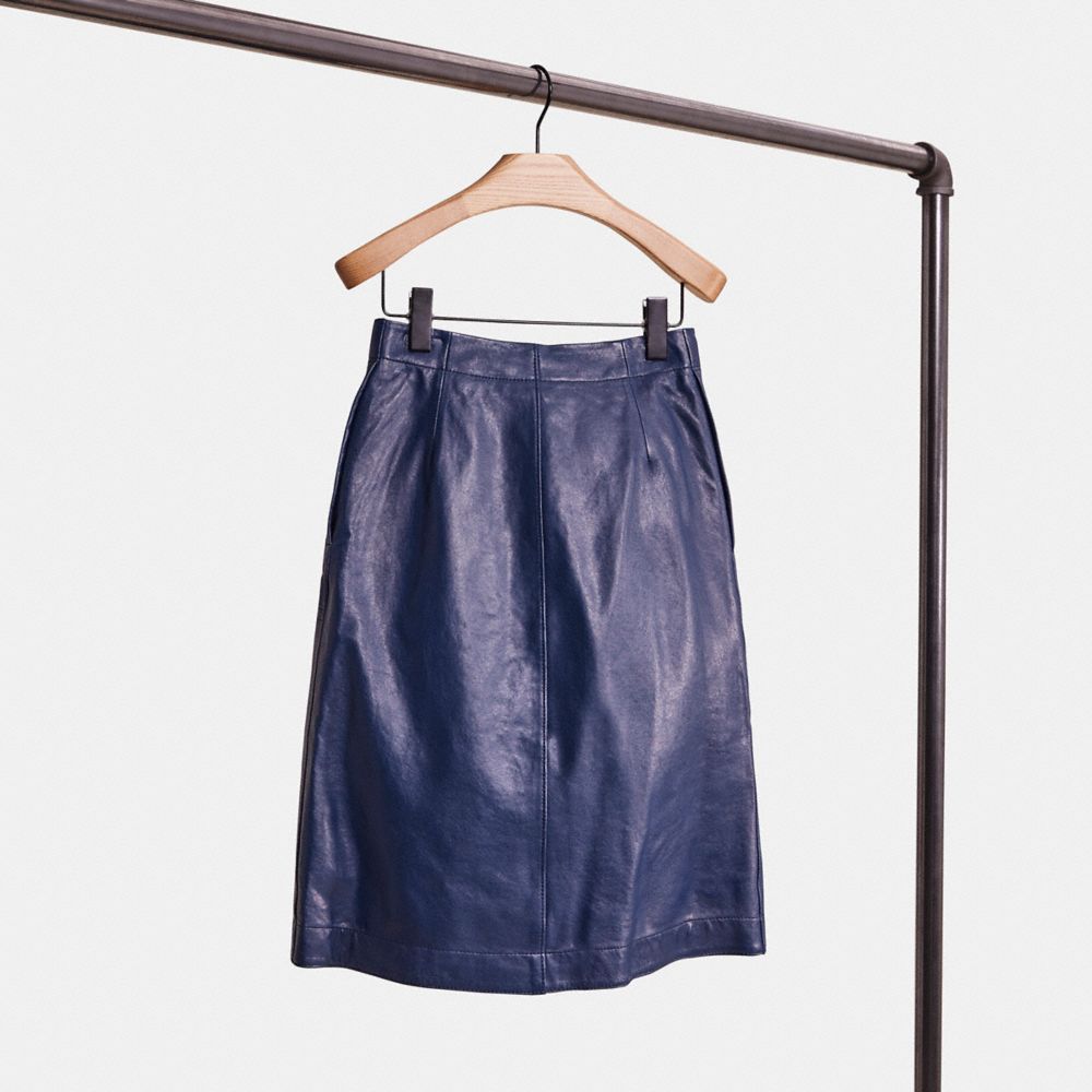 Restored Leather Skirt With Turnlocks