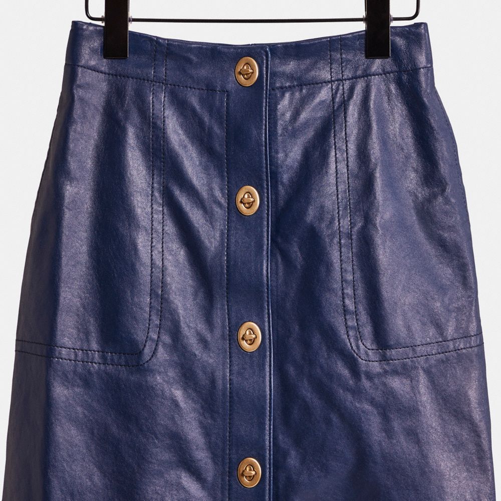 Restored Leather Skirt With Turnlocks