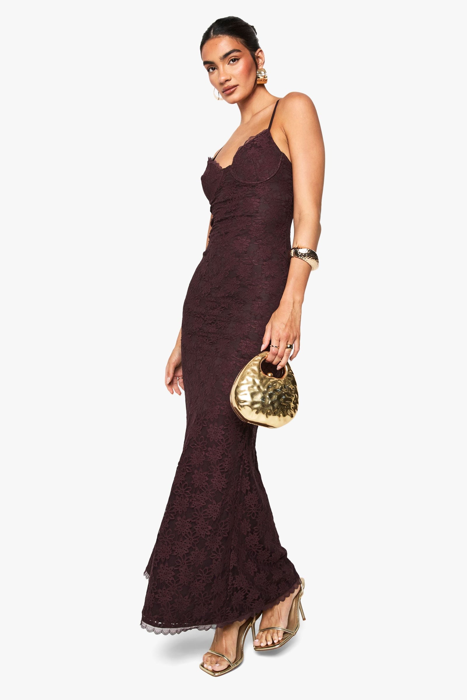 Lace Strappy Maxi Dress