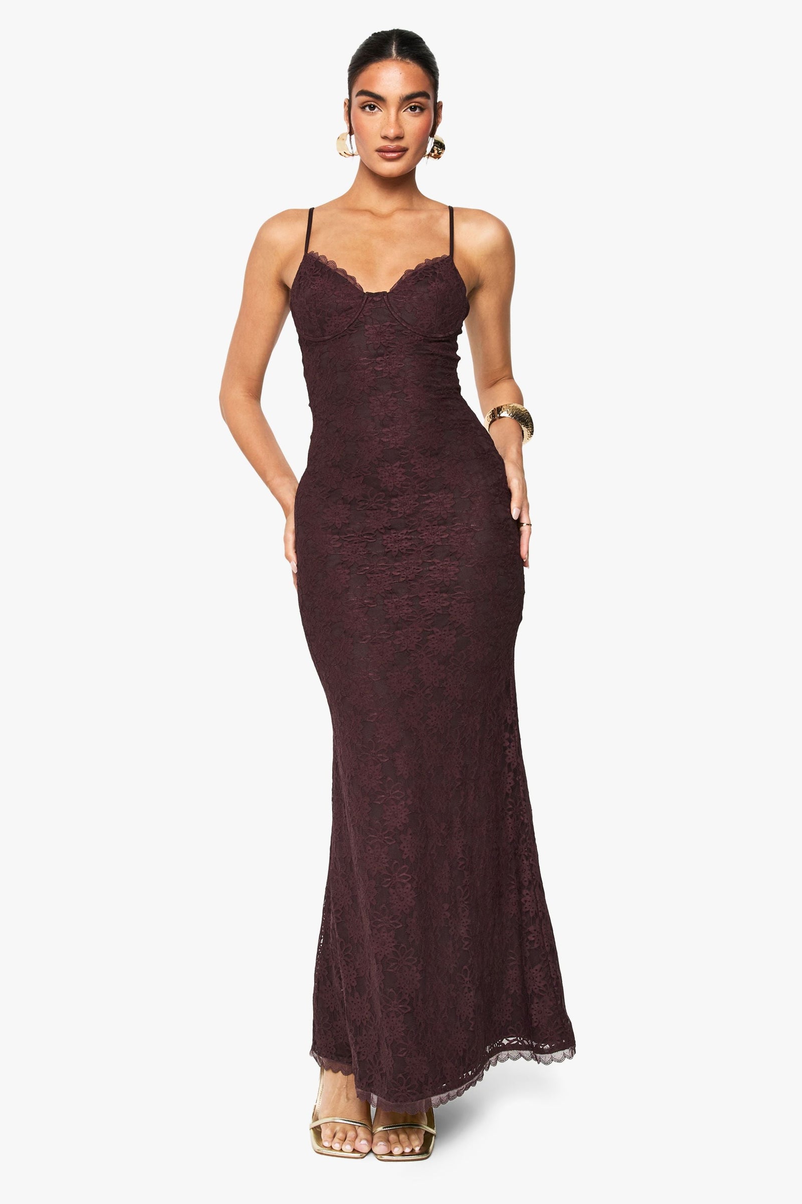 Lace Strappy Maxi Dress